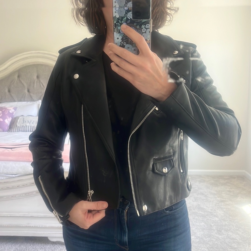 Blancnyc faux leather jacket size small